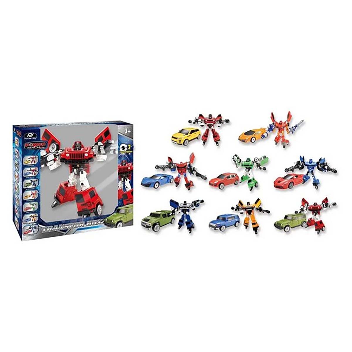 باور جوي باور ماتش ترانسفور بوكس شخصية أكشن متنوعة للأولاد عمر 3-4 سنوات