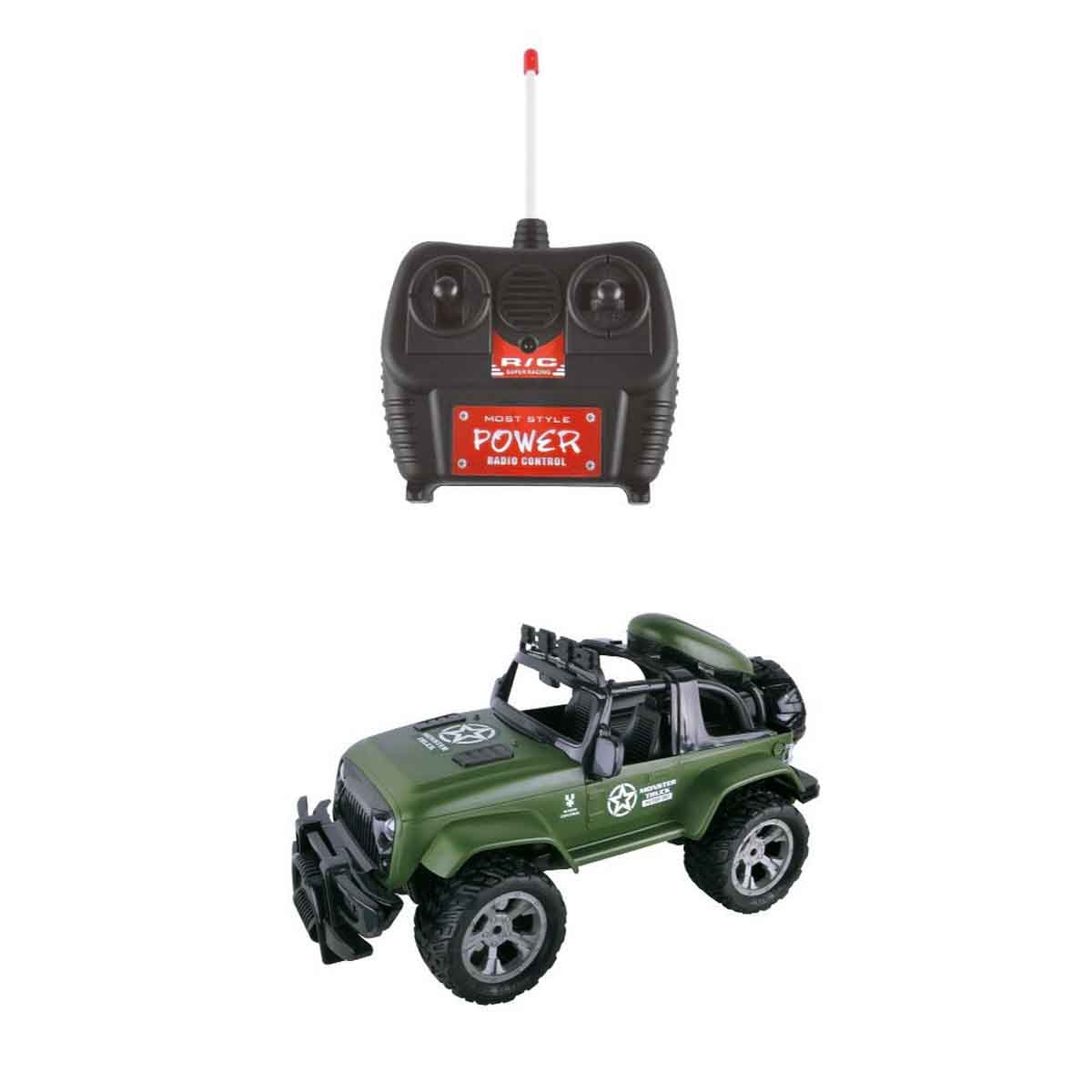 باور جوي مقياس 1:10 سيارة ريموت كنترول كينغ كروزر مع أضواء للأولاد، عمر 5-7 سنوات