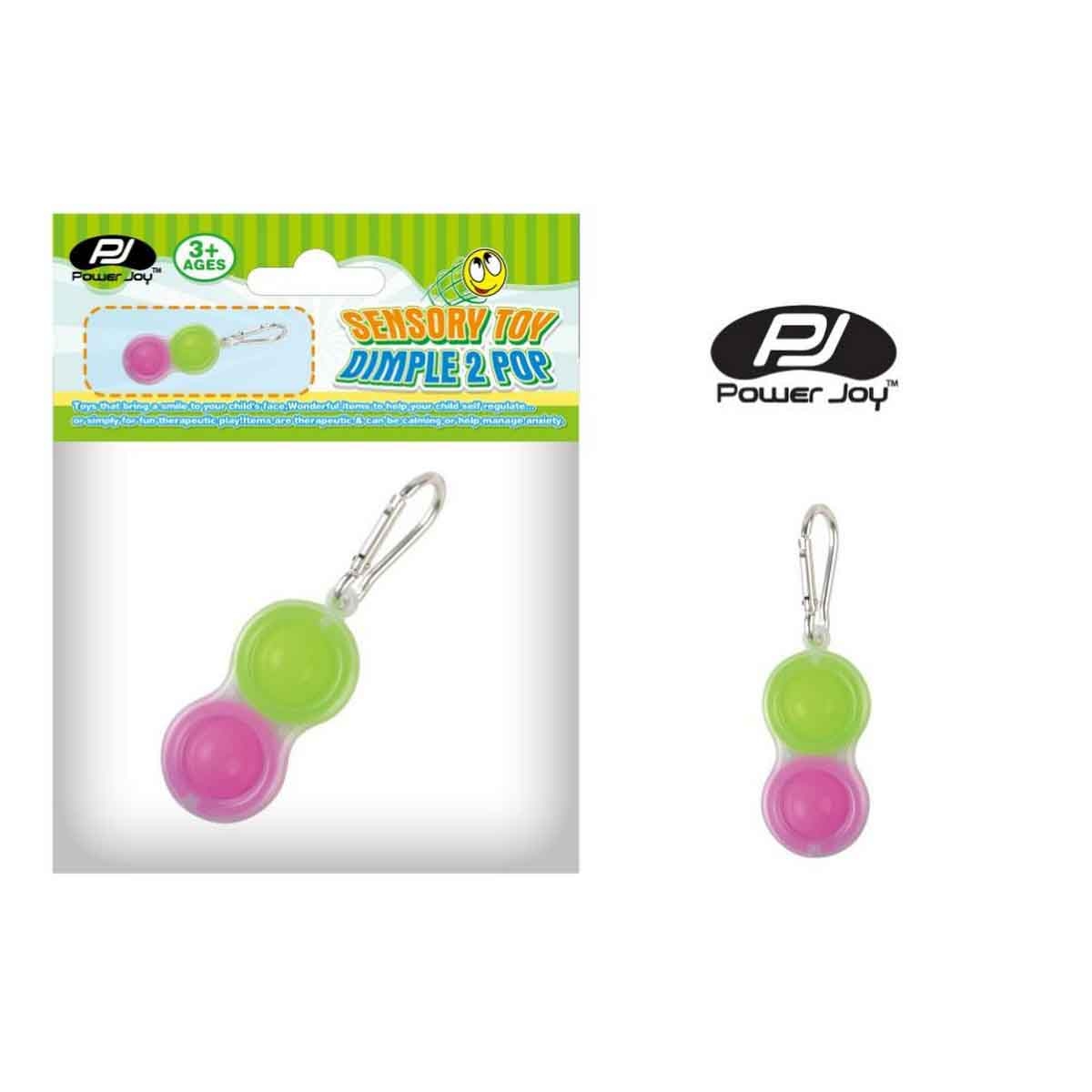 Power Joy Sensory Toy Dimple 2 Pop Key Chain Unisex, 3-4 Years