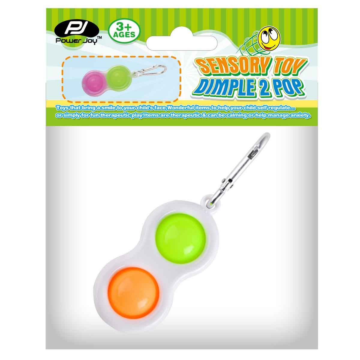 Power Joy Sensory Toy Dimple 2 Pop Key Chain Unisex, 3-4 Years