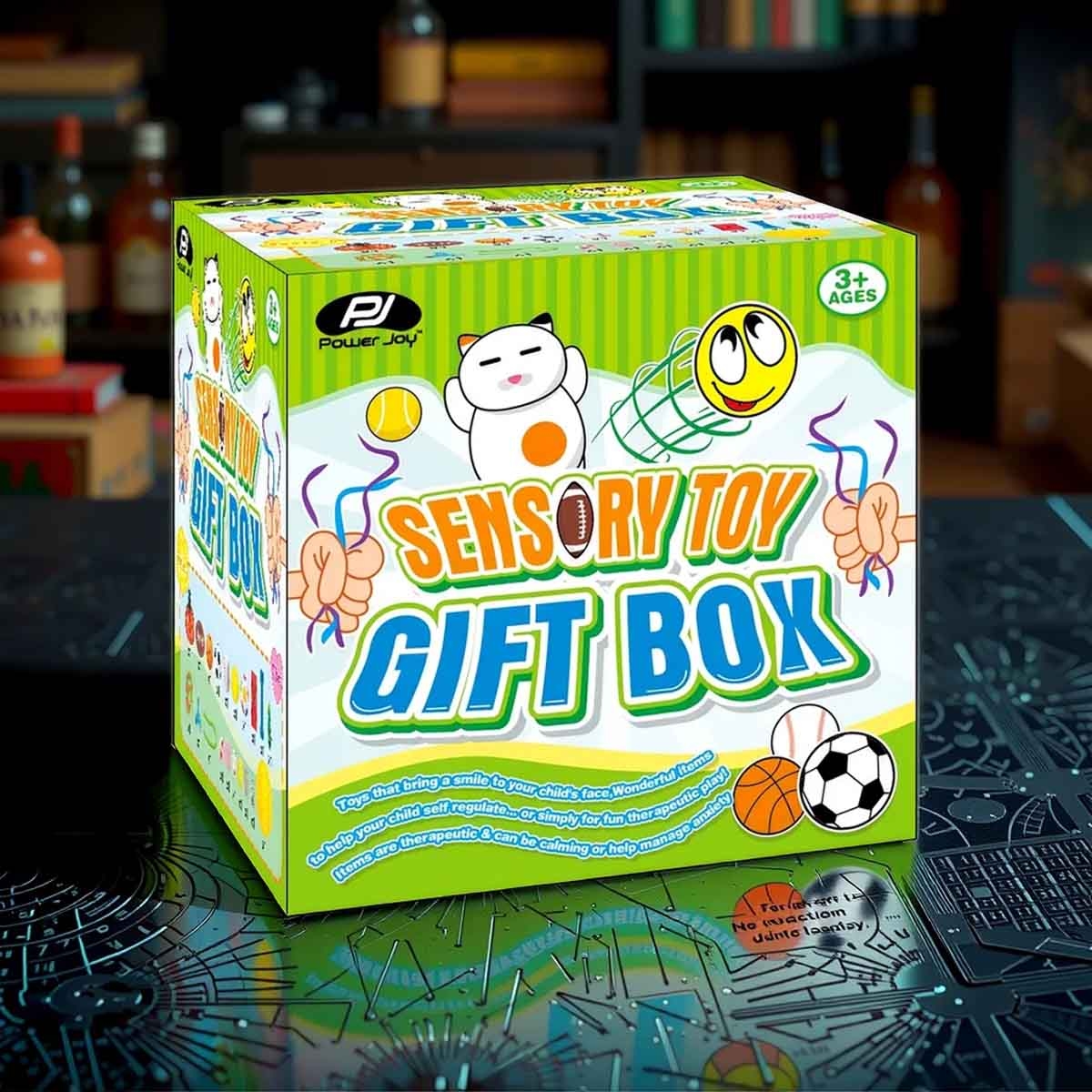 باور جوي علبة هدايا لعبة حسية 20 قطعة للجنسين، عمر 3-4 سنوات