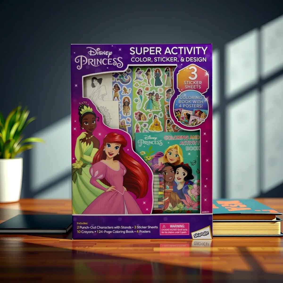 Disney Princess Super Activity Color, Sticker & Design Set Unisex, 3-4 Years