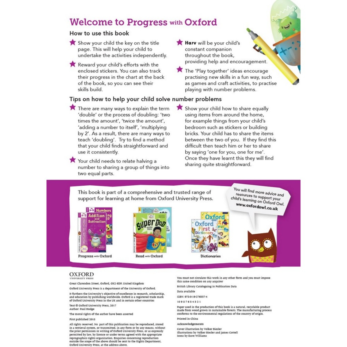 Progress with Oxford: مسائل الأرقام لعمر 4-5 سنوات - تمرّن على المهارات الرياضية الأساسية تأليف بول هودج - 3 مايو 2018