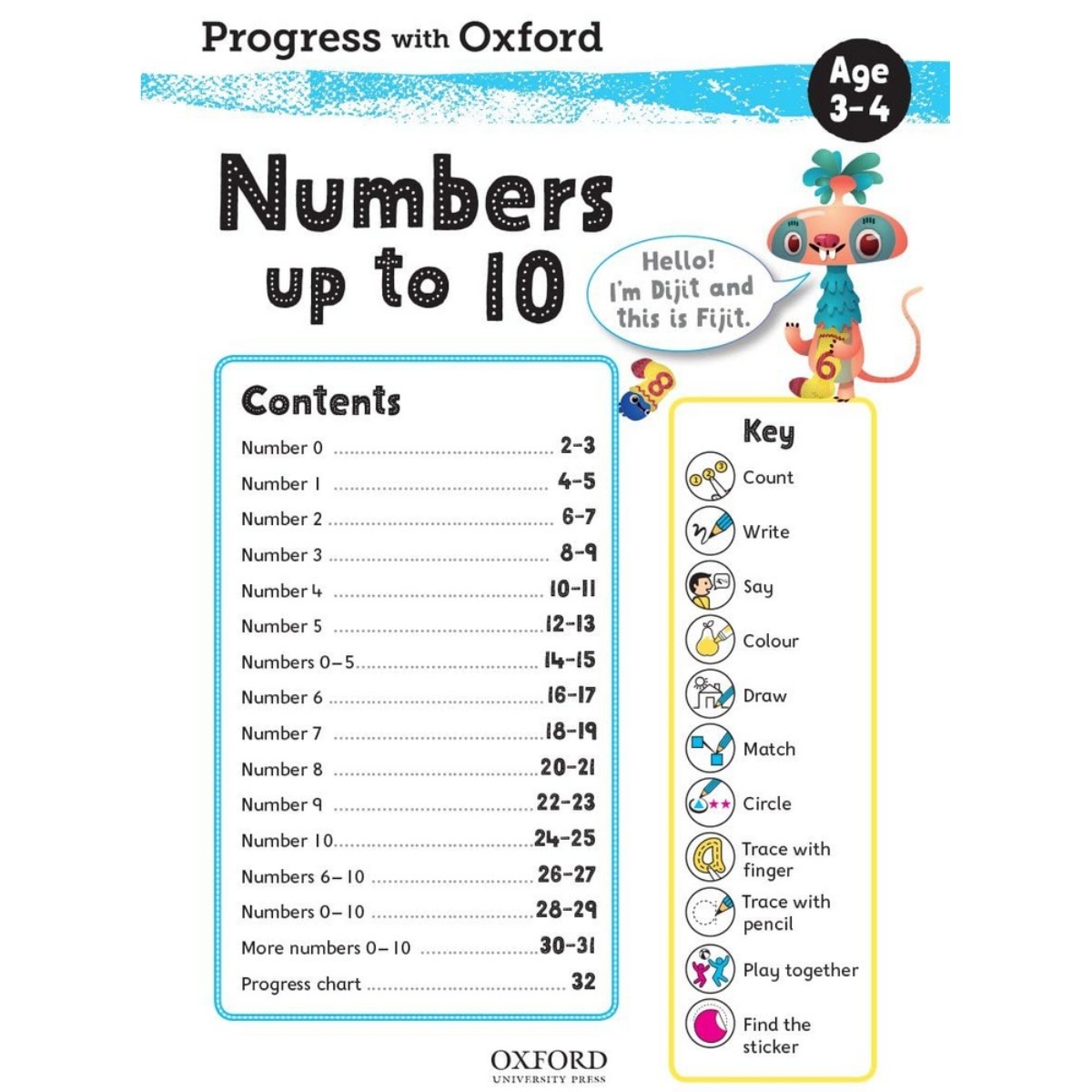 Progress with Oxford: الأرقام للأعمار من 3-4 سنوات – الاستعداد للمدرسة بالمهارات الرياضية الأساسية تأليف مؤلفين متنوعين - 1 يناير 2018
