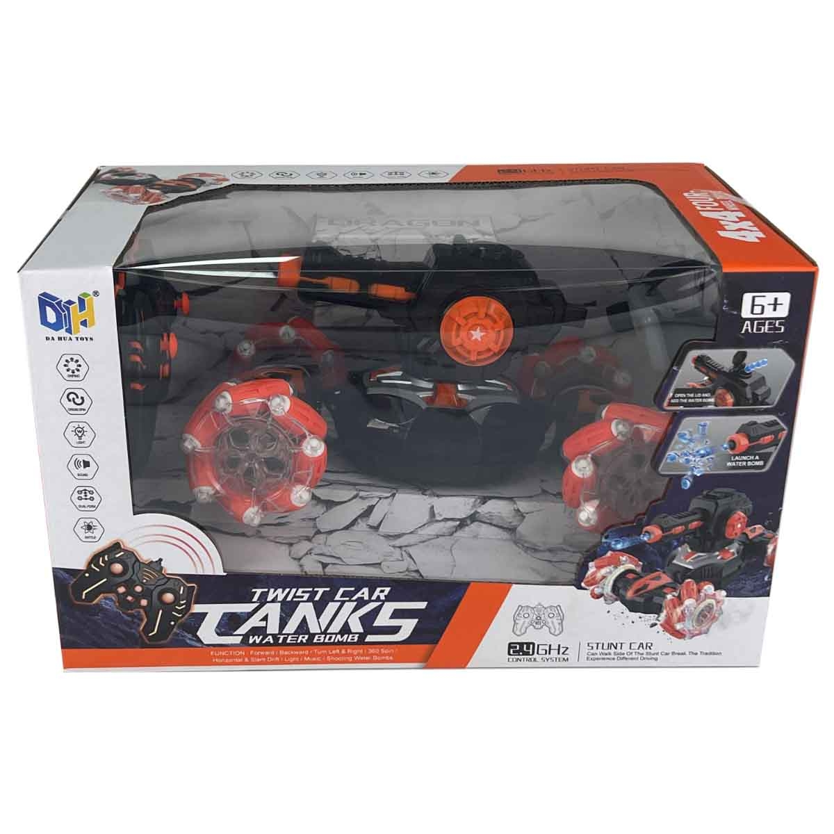 دا هوا تويز دبابة ملتوية بالتحكم عن بعد متنوعة للأولاد، من عمر 5 إلى 7 سنوات