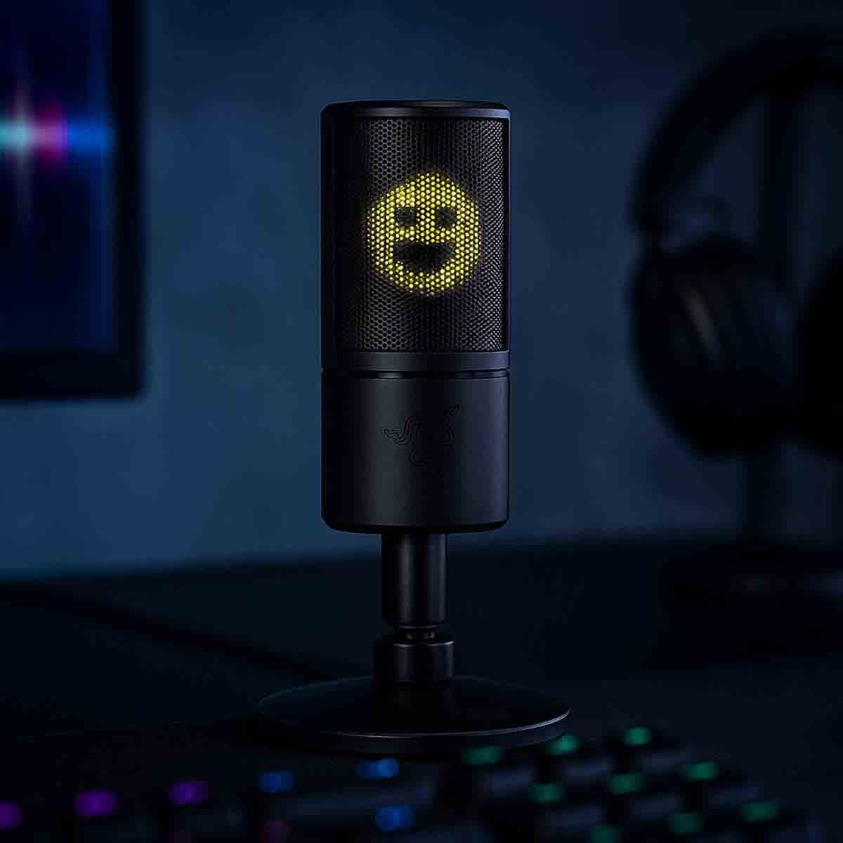 Razer Seiren Emote USB Wired Microphone with Built-in Shock Mount