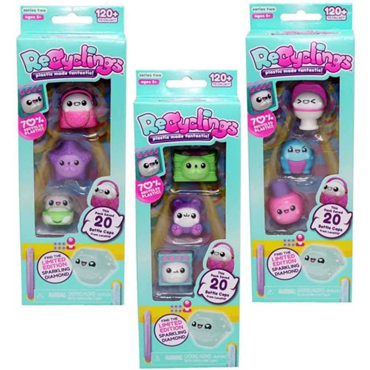 Recyclings Collectible Assoted Action Figure Unisex, 5-7 Years, Pack of 4