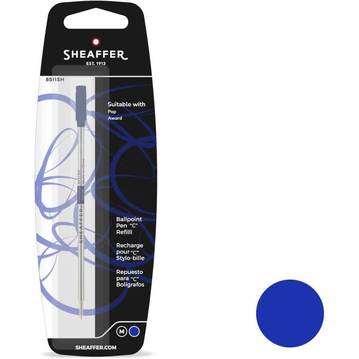 شيفر إعادة تعبئة حبر جاف لون أزرق لأقلام أوارد & ديفيني