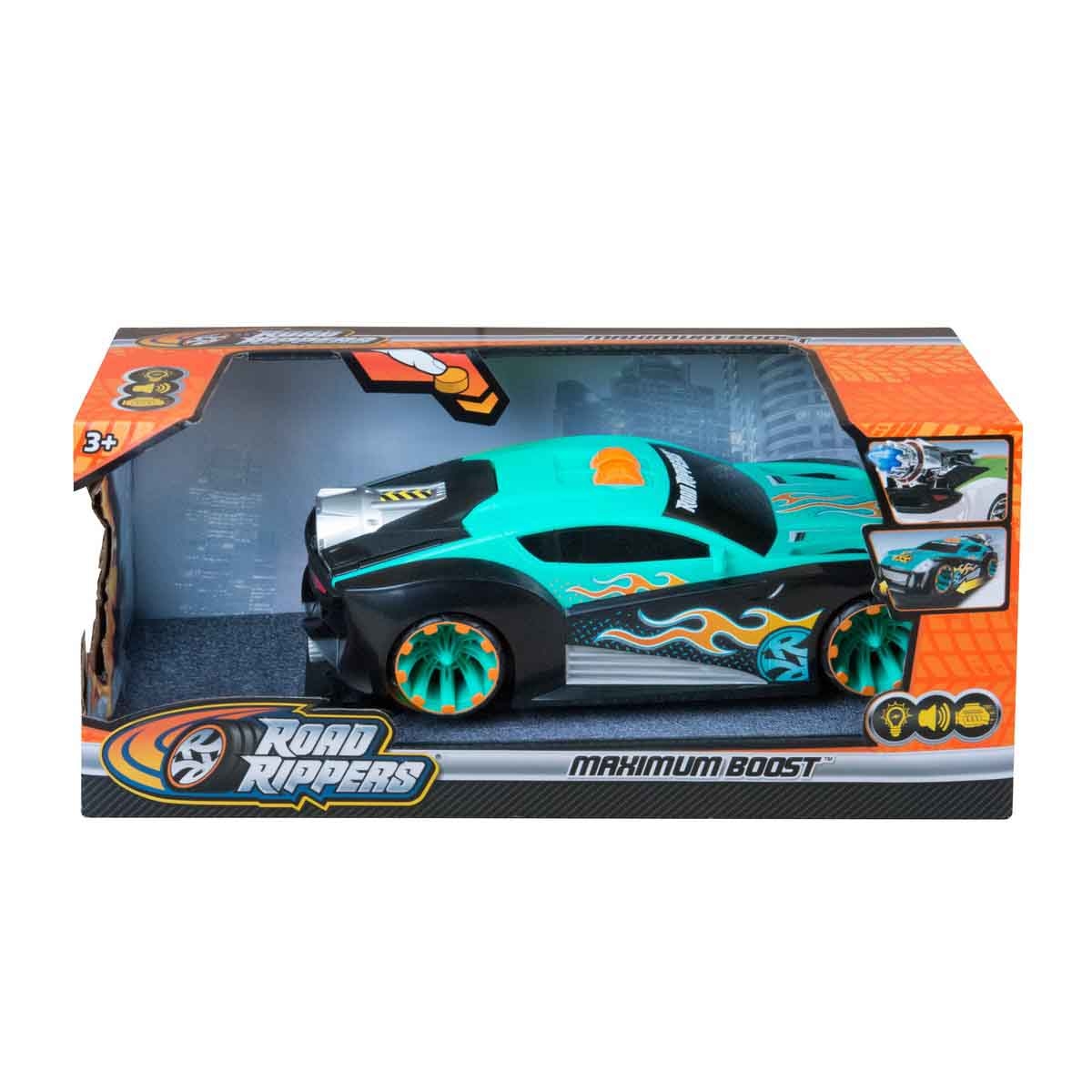 رود ريبرز سيارة ماكسيمم بوست 10 انش بإضاءة وأصوات متنوعة للأولاد، عمر 3-4 سنوات