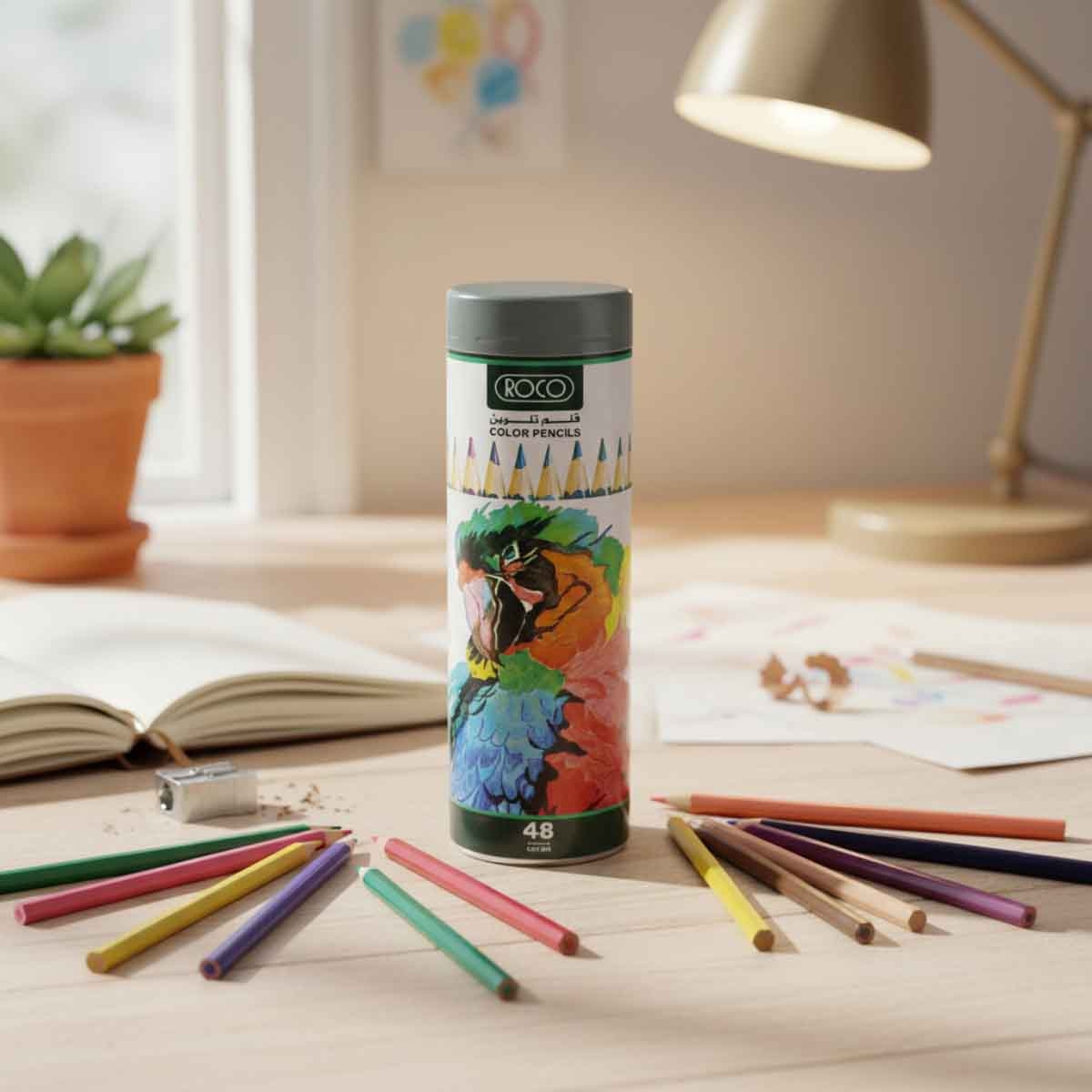 روكو طقم أقلام تلوين متوسطة ألوان متنوعة 48 قطعة