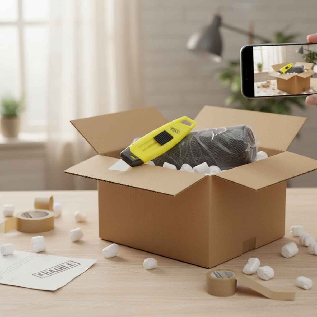 روكو كاتر بمقبض مطاطي قابل للسحب مع قفل تلقائي