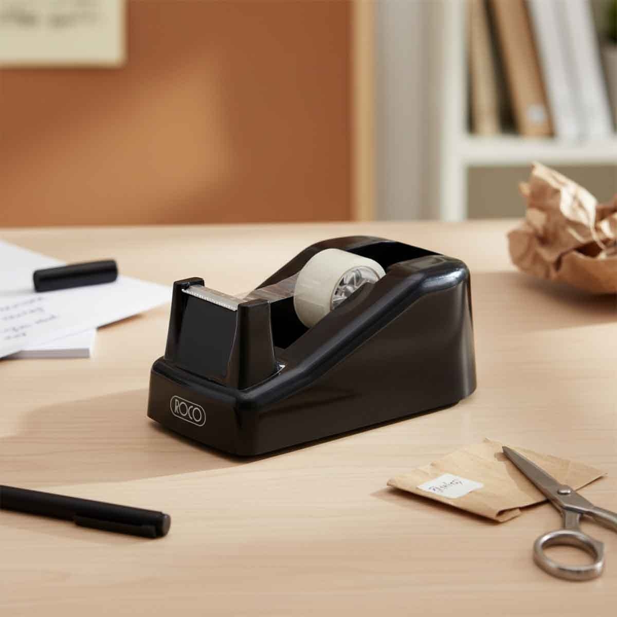 روكو موزع شريط لاصق مكتبي أسود 1 انش RQ-21004