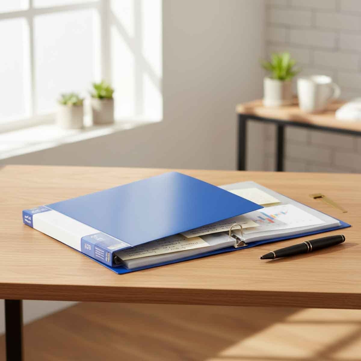 روكو ملف عرض بولي بروبيلين أزرق A4 عدد 20 جيب