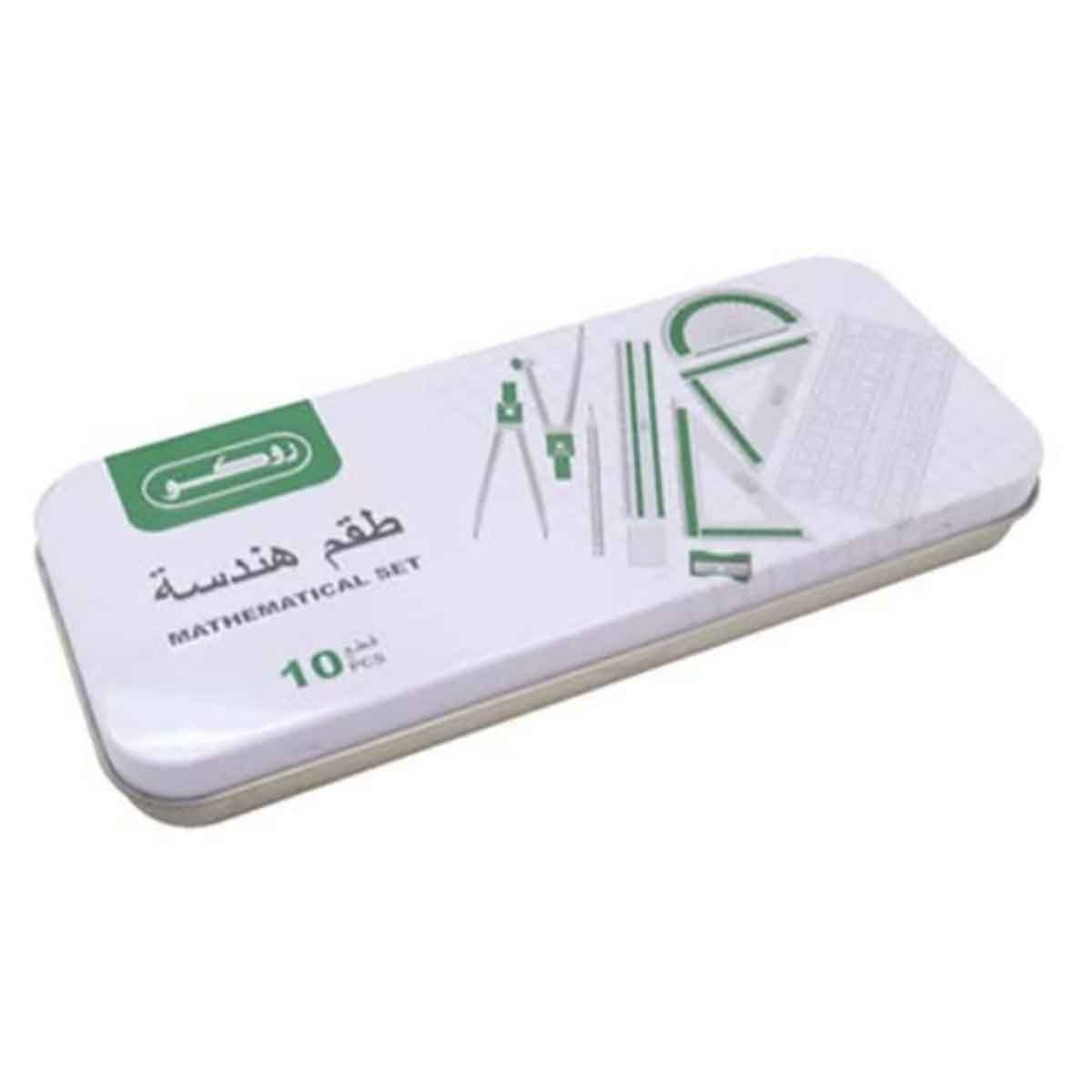 روكو طقم هندسة بعلبة معدنية أكريليك 10 قطع