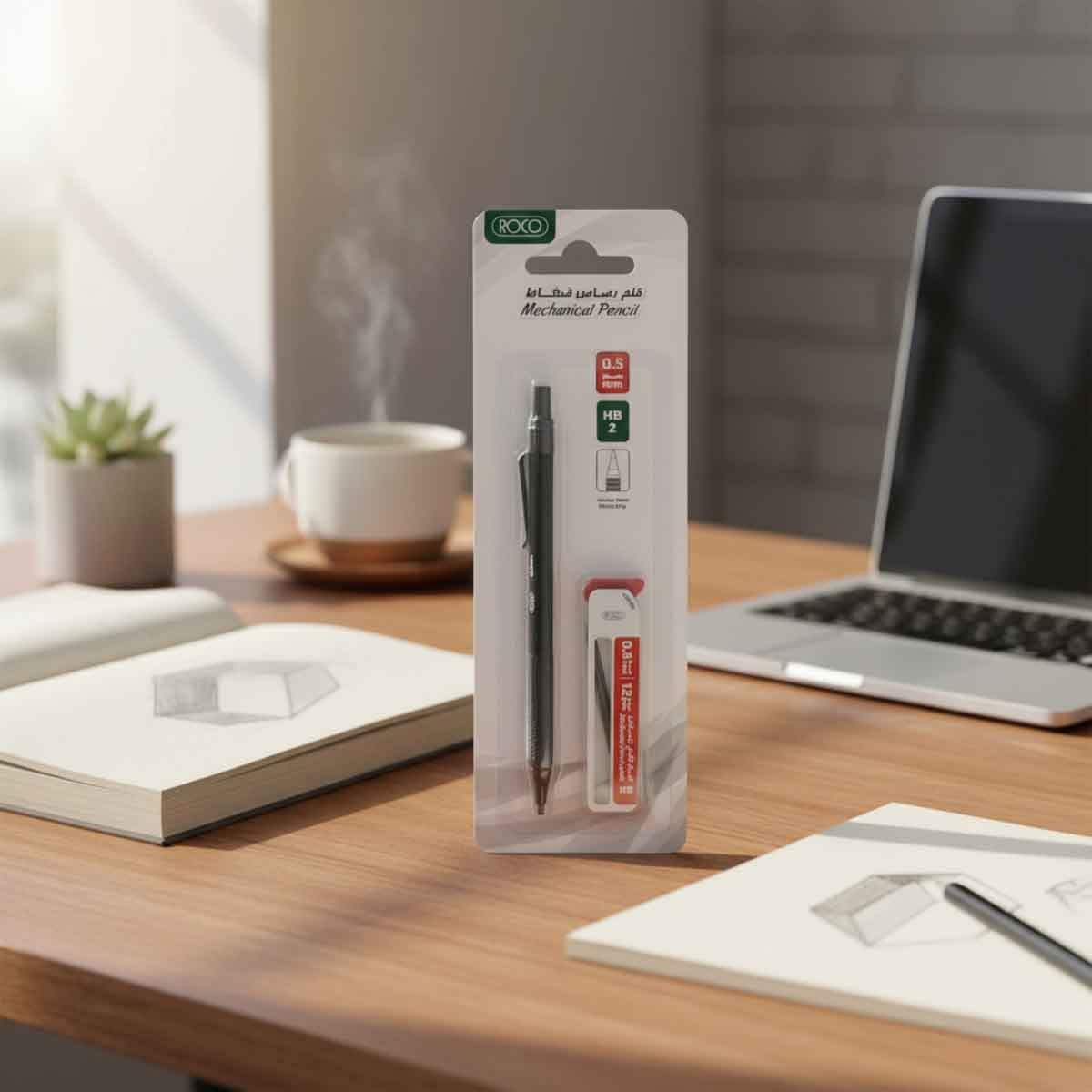 روكو قلم رصاص ميكانيكي 0.5ملم مع ممحاة