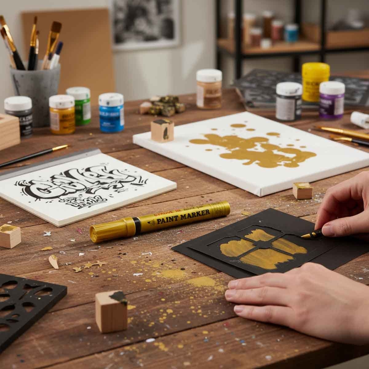 روكو قلم طلاء ذهبي سن مشطوف 4ملم