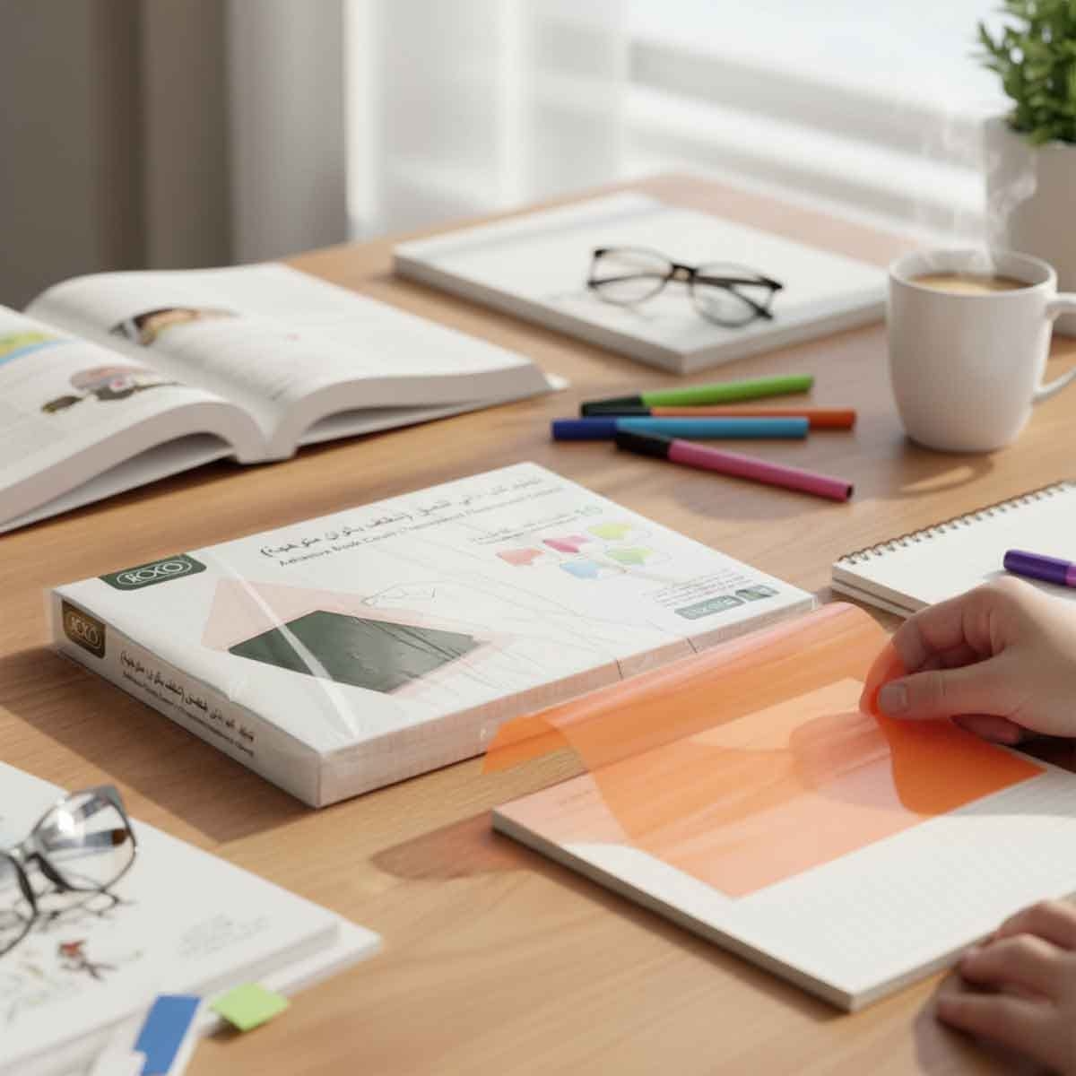 روكو غلاف كتب فلوري سادة 14.17 × 19.68 انش