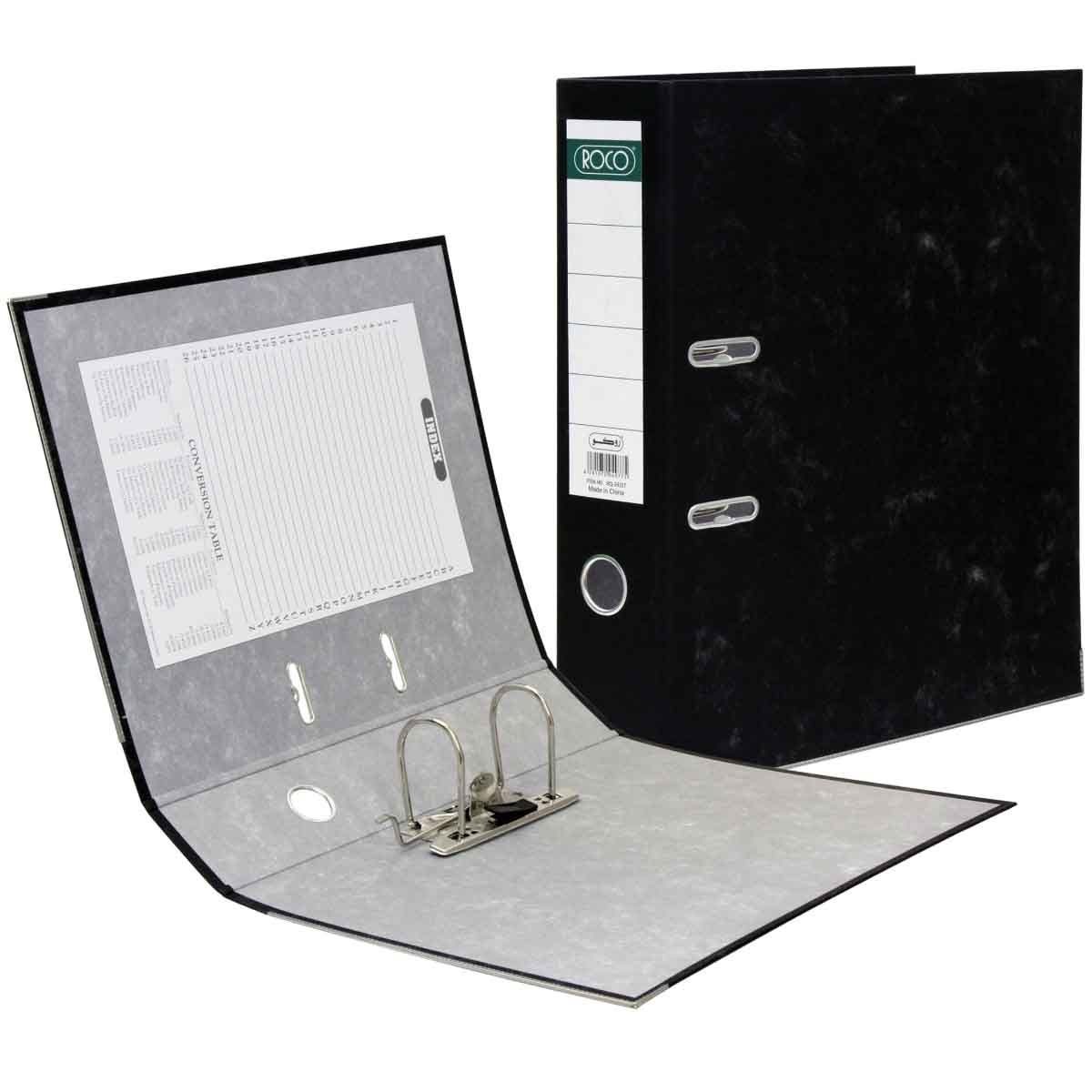 روكو ملف صندوقي أسود F4/A4 مقوى مع معدن 3 انش