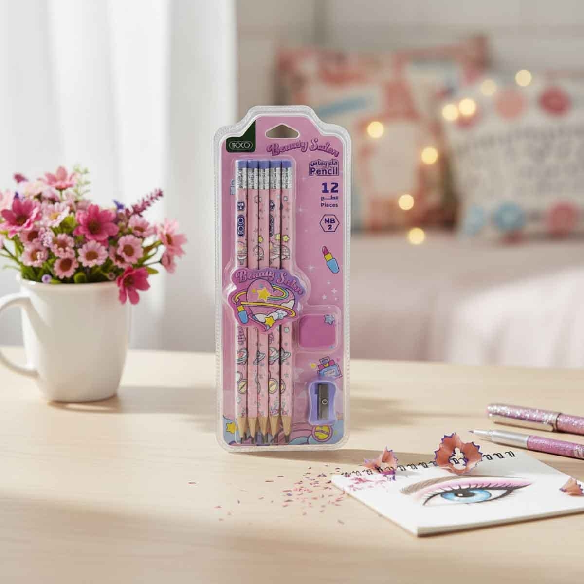 روكو مجموعة أدوات قرطاسية ستايلش ألوان متعددة 12 قطعة