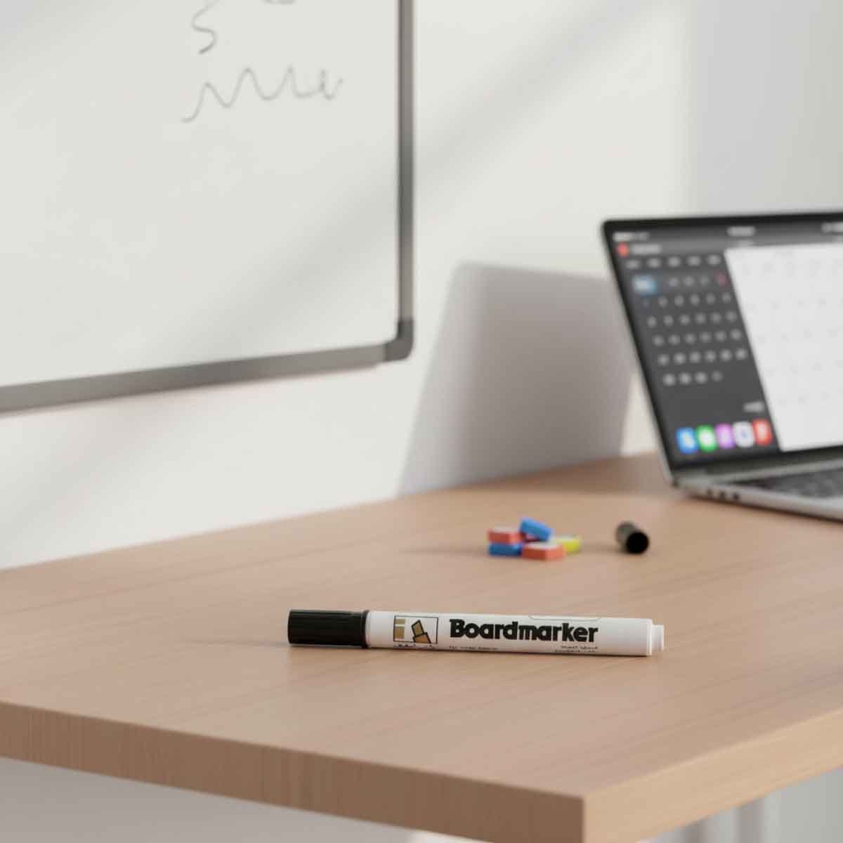 Roco Black 1.5-3mm Chisel Tip Whiteboard Marker