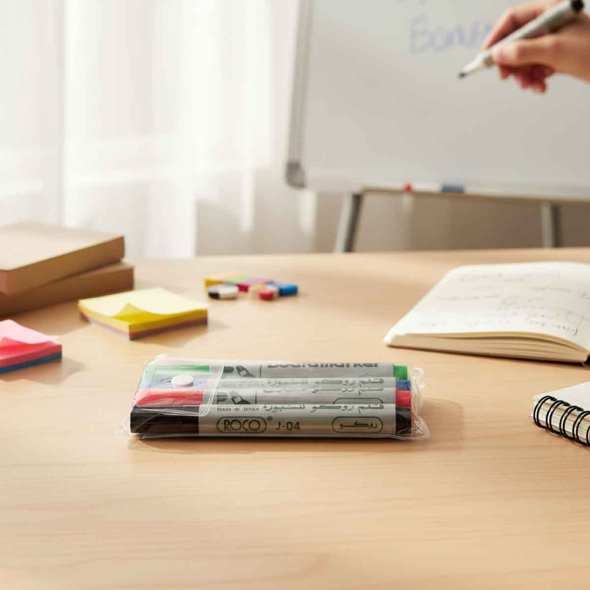 روكو مجموعة أقلام سبورة سن دائري 1.5–3ملم ألوان متعددة