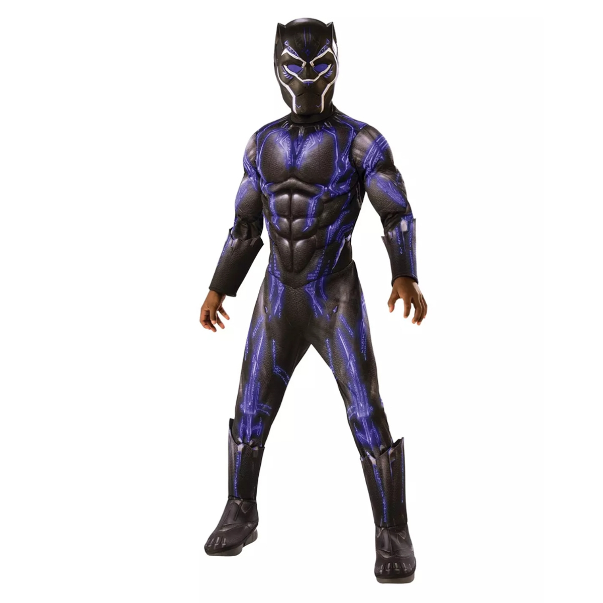 روبيز زي معركة فاخر للأطفال بشخصية بلاك بانثر للأولاد، من عمر 8 إلى 10 سنوات