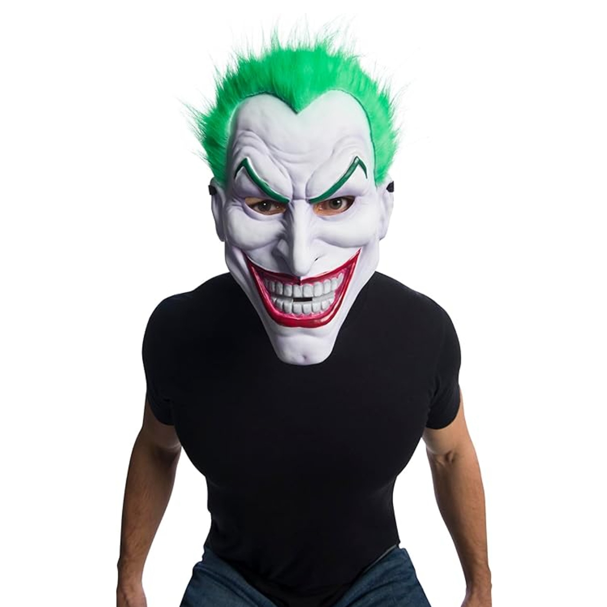 Rubies Joker Clown Mask with Plush Hair Boys, 3-4 Years