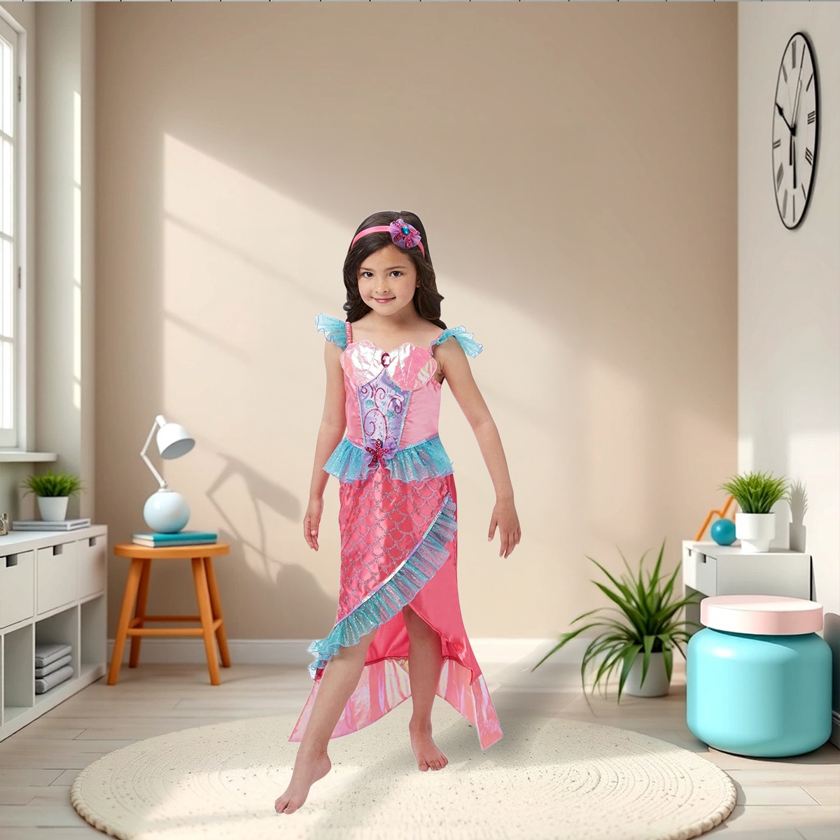 روبيز زي أميرة حورية البحر ديلوكس مقاس S للبنات 3-4 سنوات