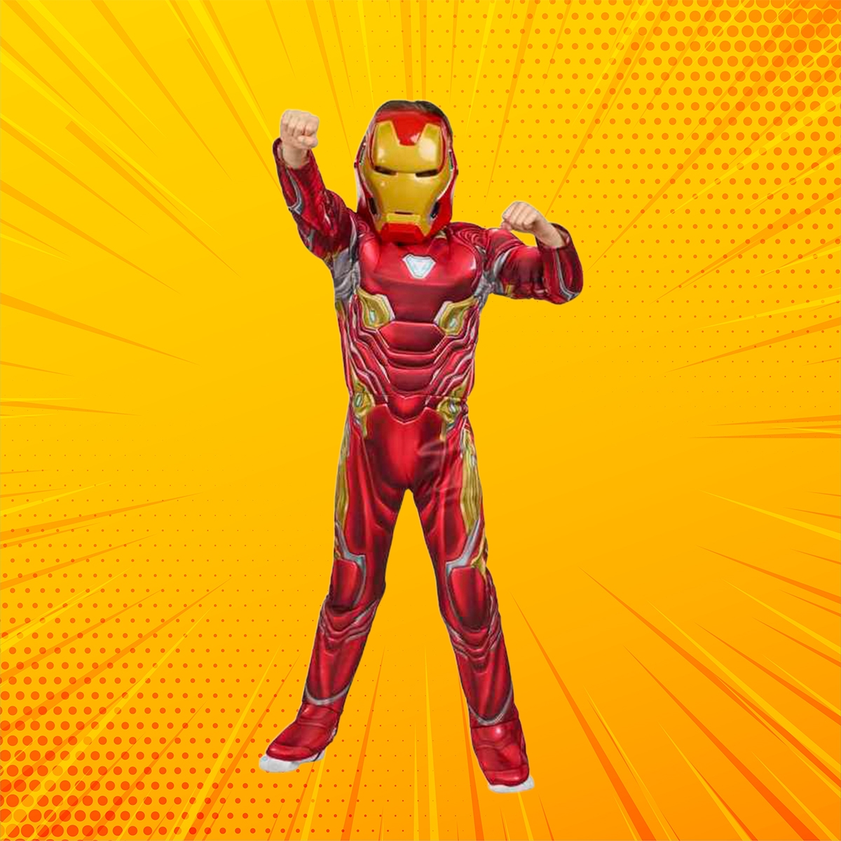 روبيز زي تنكري الرجل الحديدي ديلوكس مقاس S للأولاد 3-4 سنوات