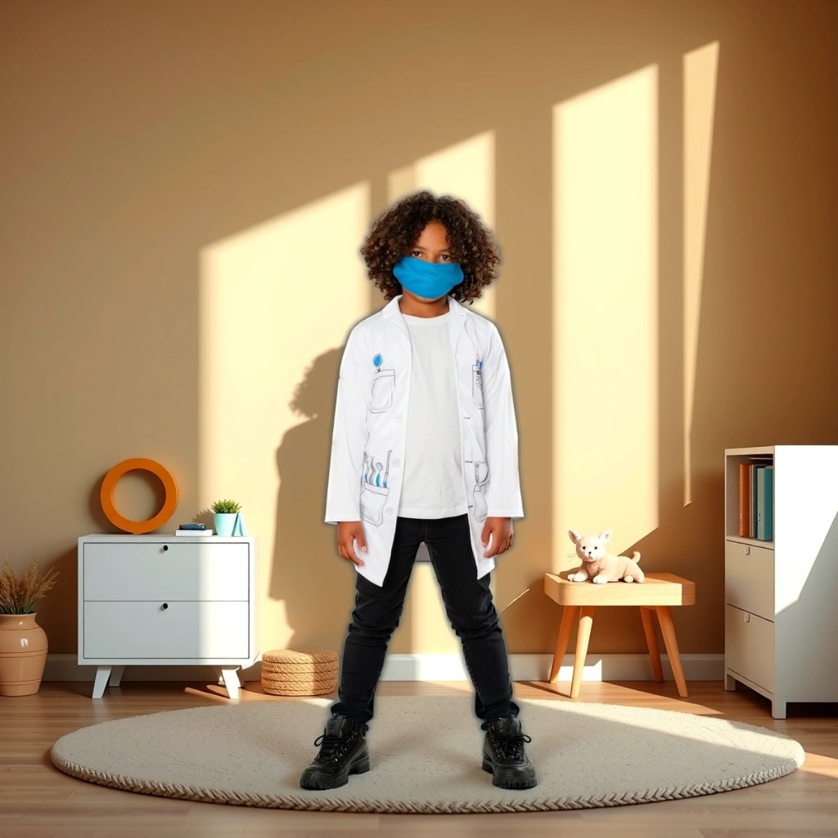 روبيز زي طبيب الأسنان للأطفال مقاس XXS للجنسين 3-4 سنوات