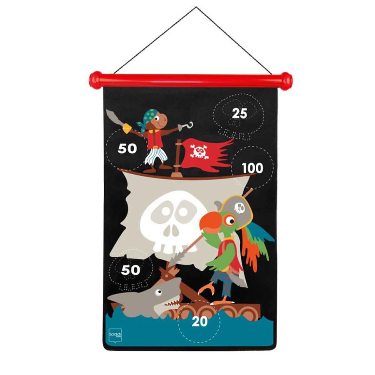 سكرتش يوروب لوحة سهام مغناطيسية قراصنة مع سهام للجنسين 5 - 7 سنوات