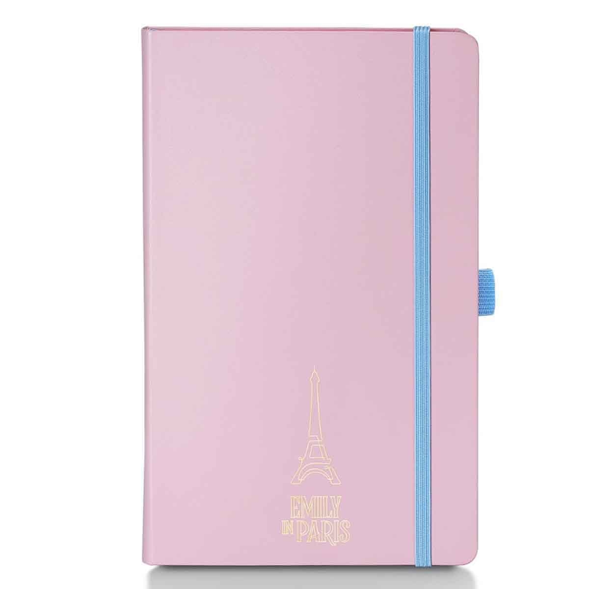 شيفر إي آي بي دفتر متوسط 90 جم مناسب للحبر باللون الوردي بنقش برج إيفل البارز