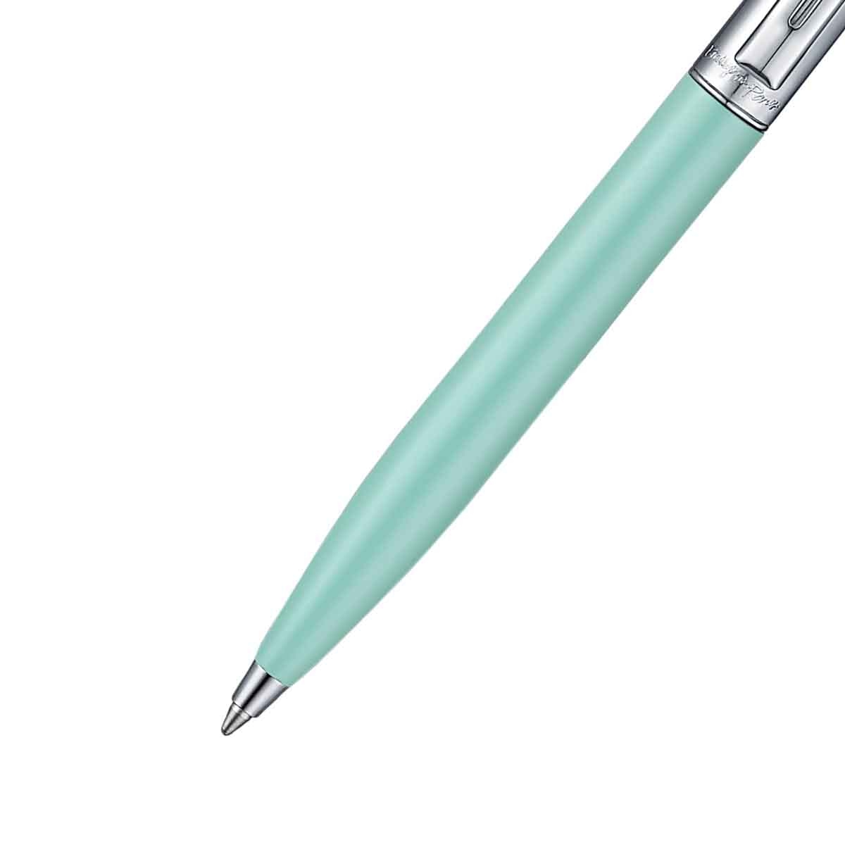 Sheaffer EIP Sentinel E321 Green Matte Finish Ballpoint Pen with Chrome-Plated Trims & Heart-Shaped Clip Emblem