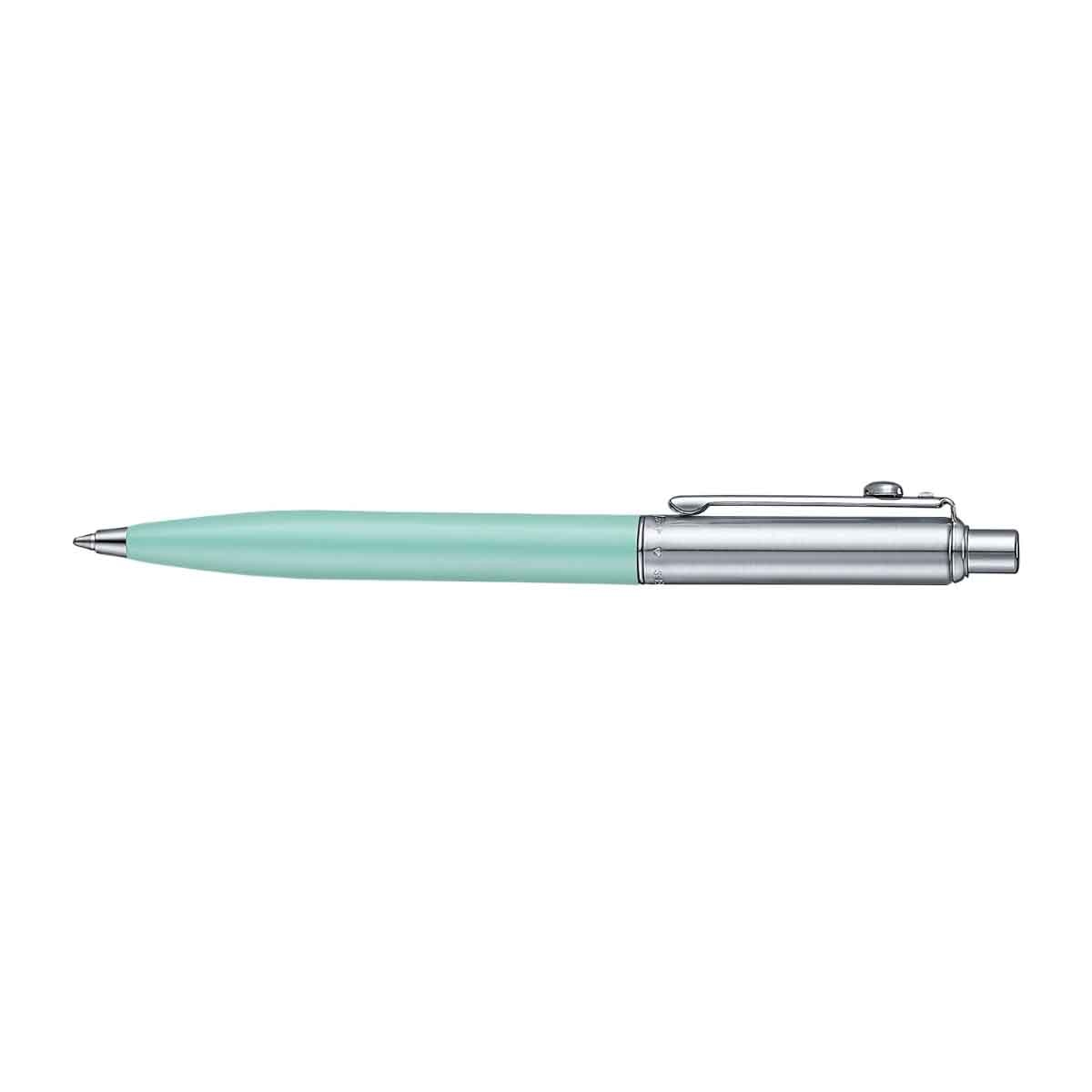 Sheaffer EIP Sentinel E321 Green Matte Finish Ballpoint Pen with Chrome-Plated Trims & Heart-Shaped Clip Emblem