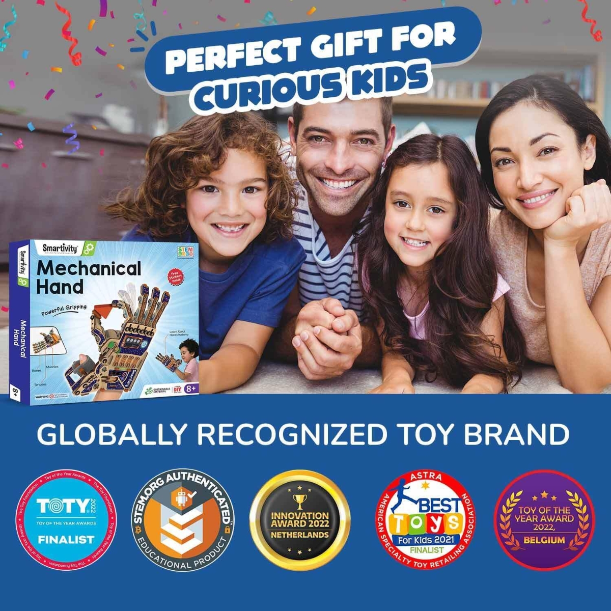 سمارتيفيتي لعبة يد ميكانيكية روبوتية للجنسين، 8-10 سنوات