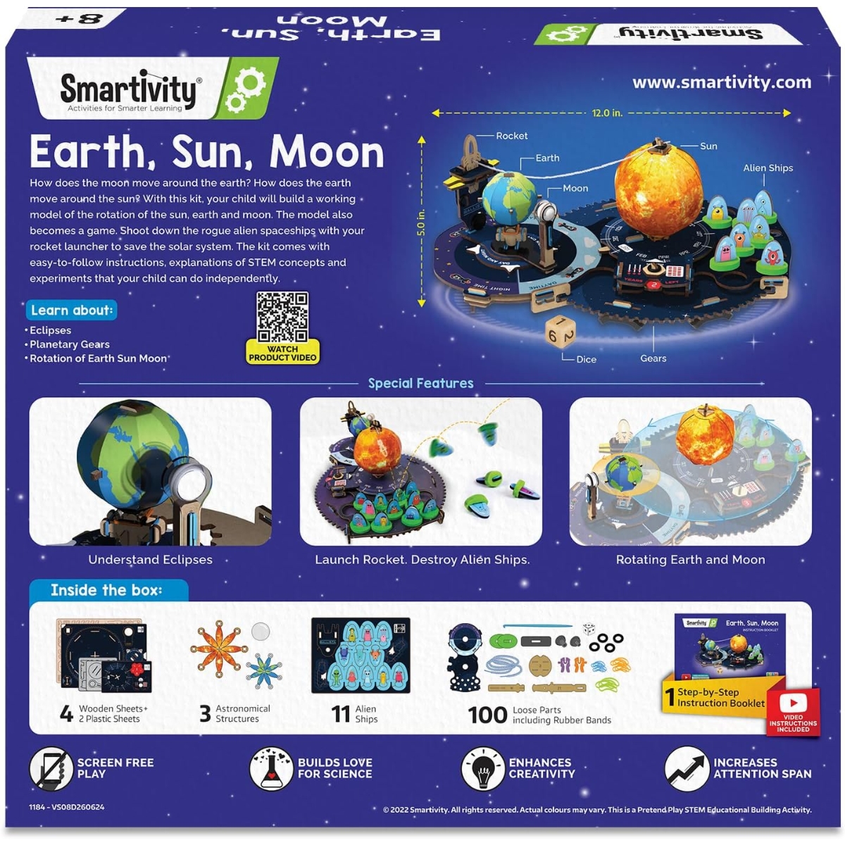 Smartivity Space Shooters Educational & Construction Based Activity Game Kit Unisex, 8-10 Years