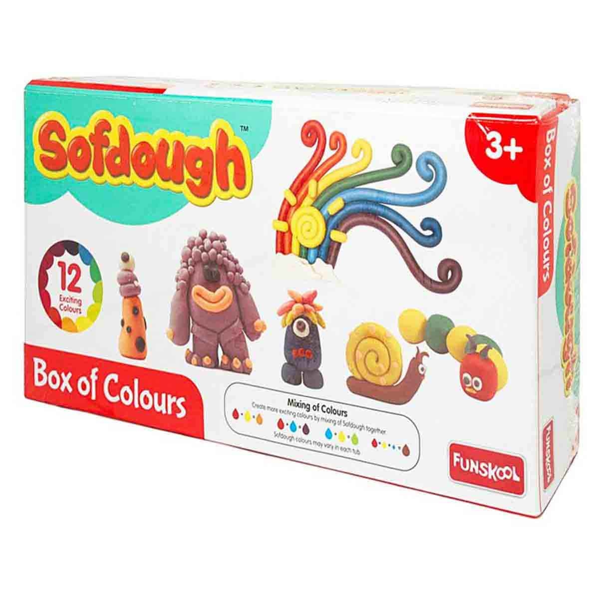 Sofdough Box of Colour Dough Set Unisex, 3-4 Years, Pack of 12