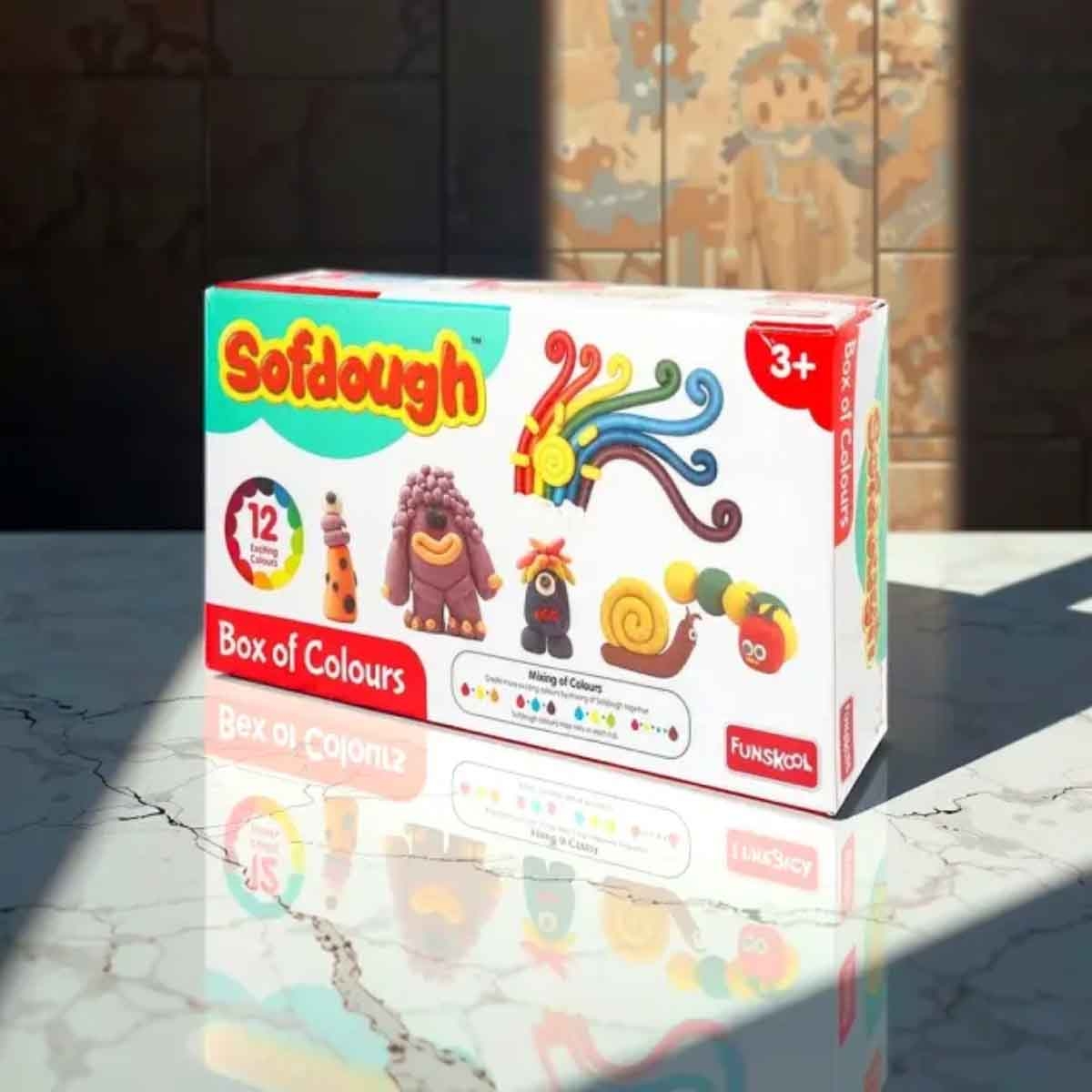 Sofdough Box of Colour Dough Set Unisex, 3-4 Years, Pack of 12