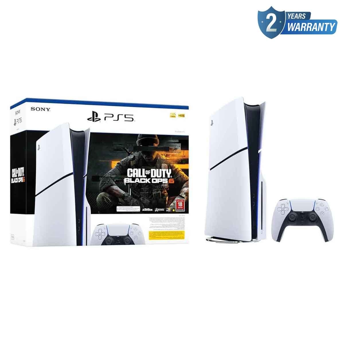 سوني بلايستيشن 5 سليم إصدار الأقراص Blu-ray نسخة السعودية مع قسيمة تحميل لعبة كول أوف ديوتي بلاك أوبس 6 الكاملة