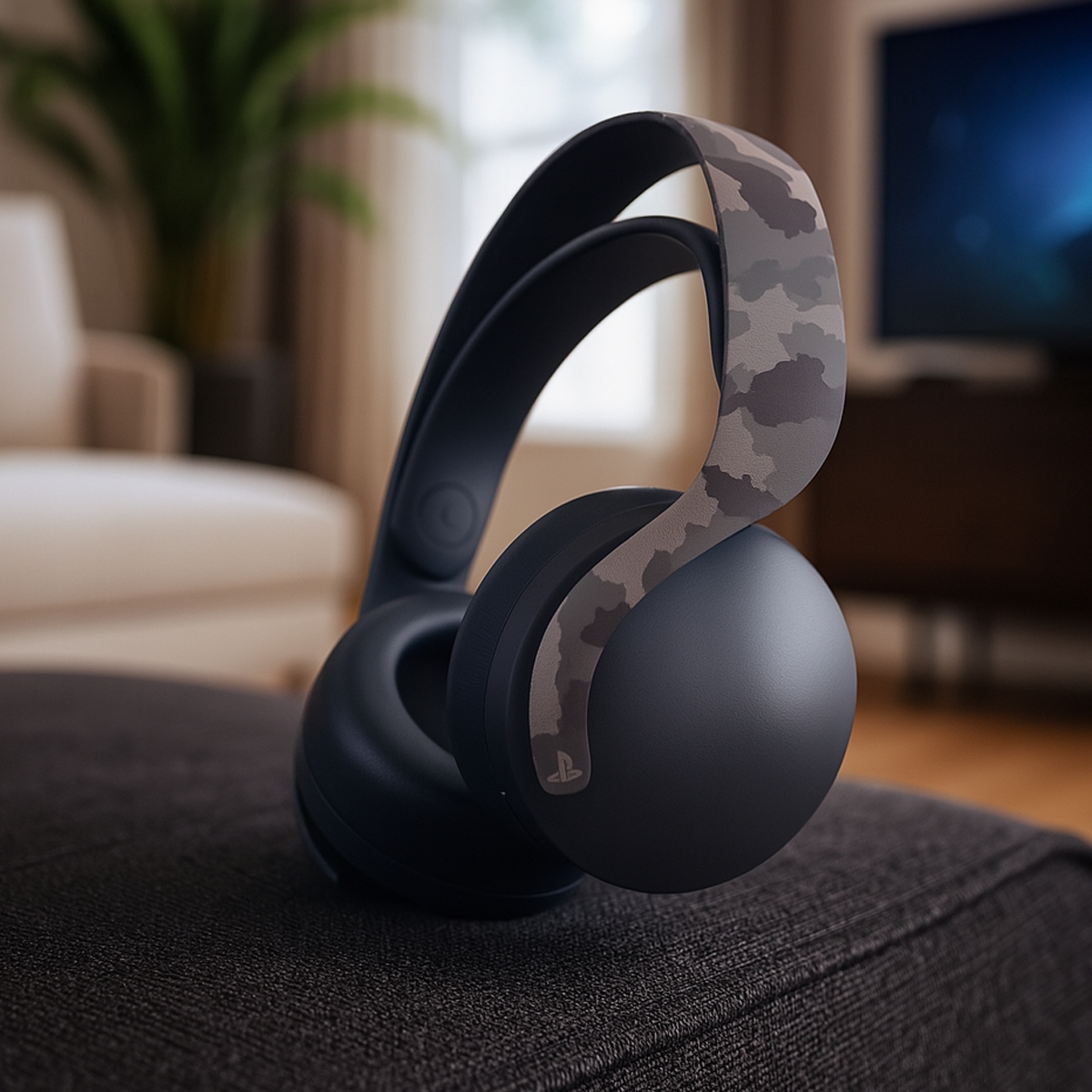 سوني بالس 3D سماعة رأس لاسلكية تمويه رمادي لبلايستيشن 4/5