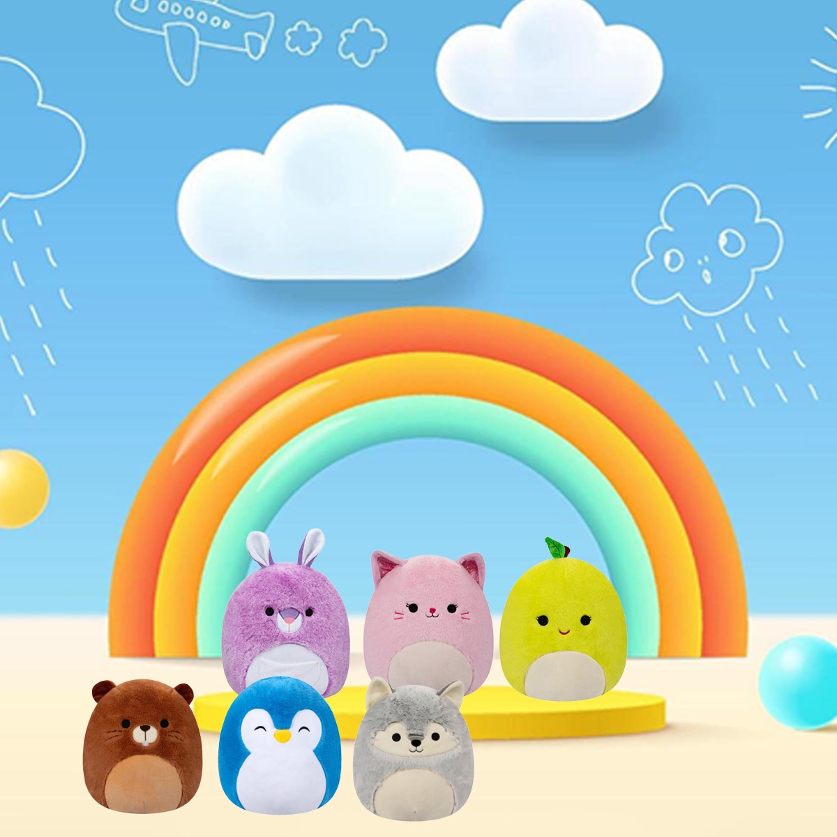 Squishmallows 12″ Wave-2B Assorted Plush Toy Unisex, 3-4 Years