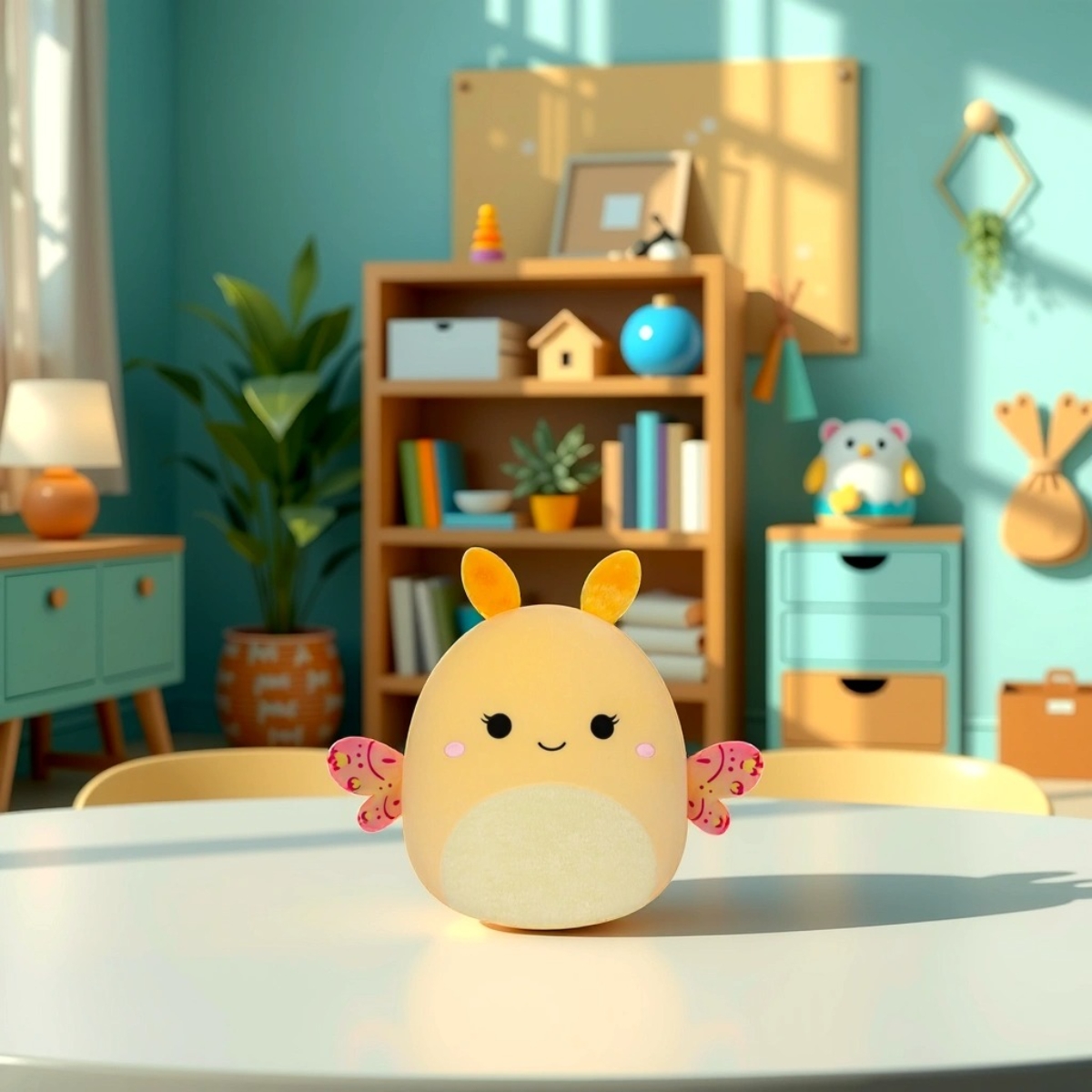 سكويشمالوز دمية محشوة على شكل فراشة 20 إنش، للجنسين، من عمر 3 إلى 4 سنوات