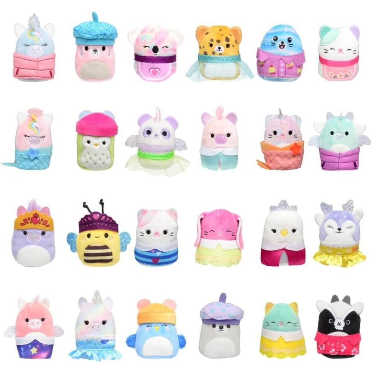 Squishmallows 2″ Squishville Mystery Mini Assorted Plush Toy Toddler, 0-2 Years, Pack of 4