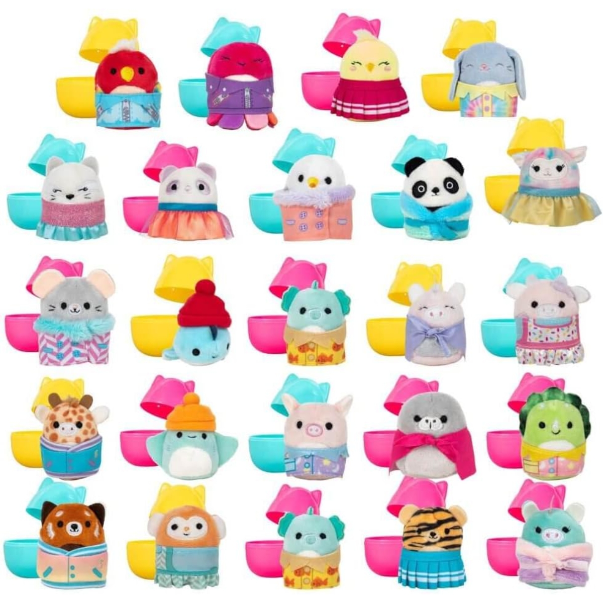Squishmallows 2″ Squishville Mystery Mini Assorted Plush Toy Toddler, 0-2 Years, Pack of 4