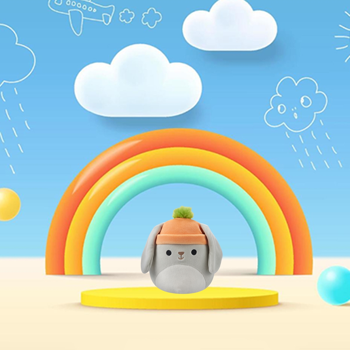 Squishmallows 5″ Valentina Bunny Plush Toy Unisex, 3-4 Years