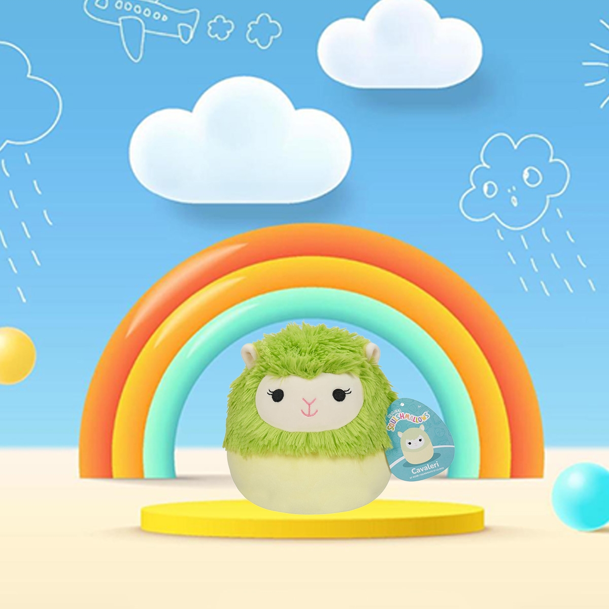 Squishmallows 7.5″ Cavaleri the Alpaca Plush Toy Unisex, 3-4 Years