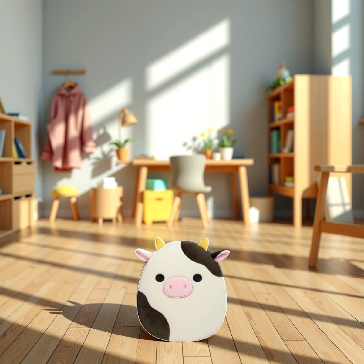 سكويشمالوز لعبة محشوة 7.5 إنش، كونور البقرة، للجنسين، من عمر 3 إلى 4 سنوات