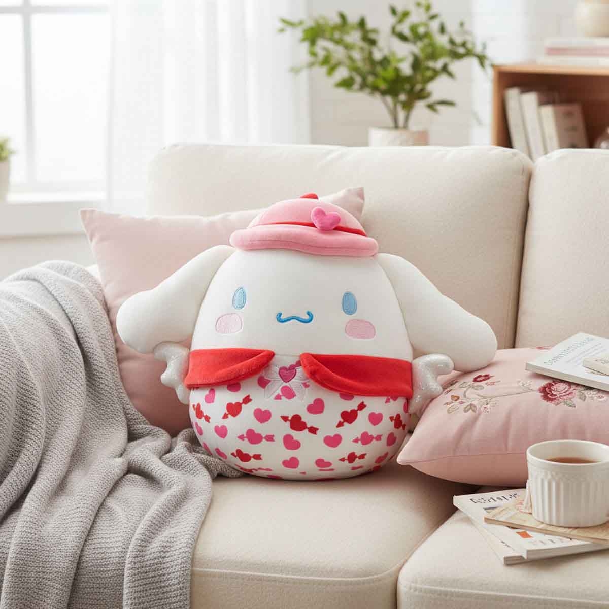 Squishmallows 8″ Valentine Hello Kitty and Friends Cinnamoroll Cupid Plush Toy Girls, 3-4 Years