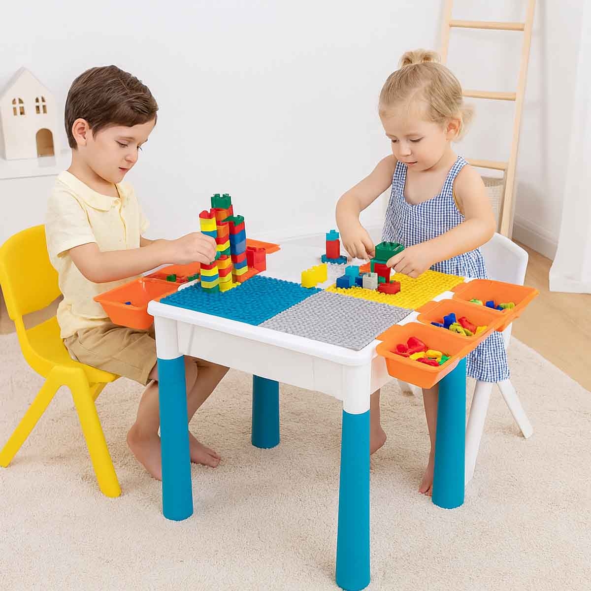 Kikibebe 178-Piece Building Block Table Unisex, 3-4 Years