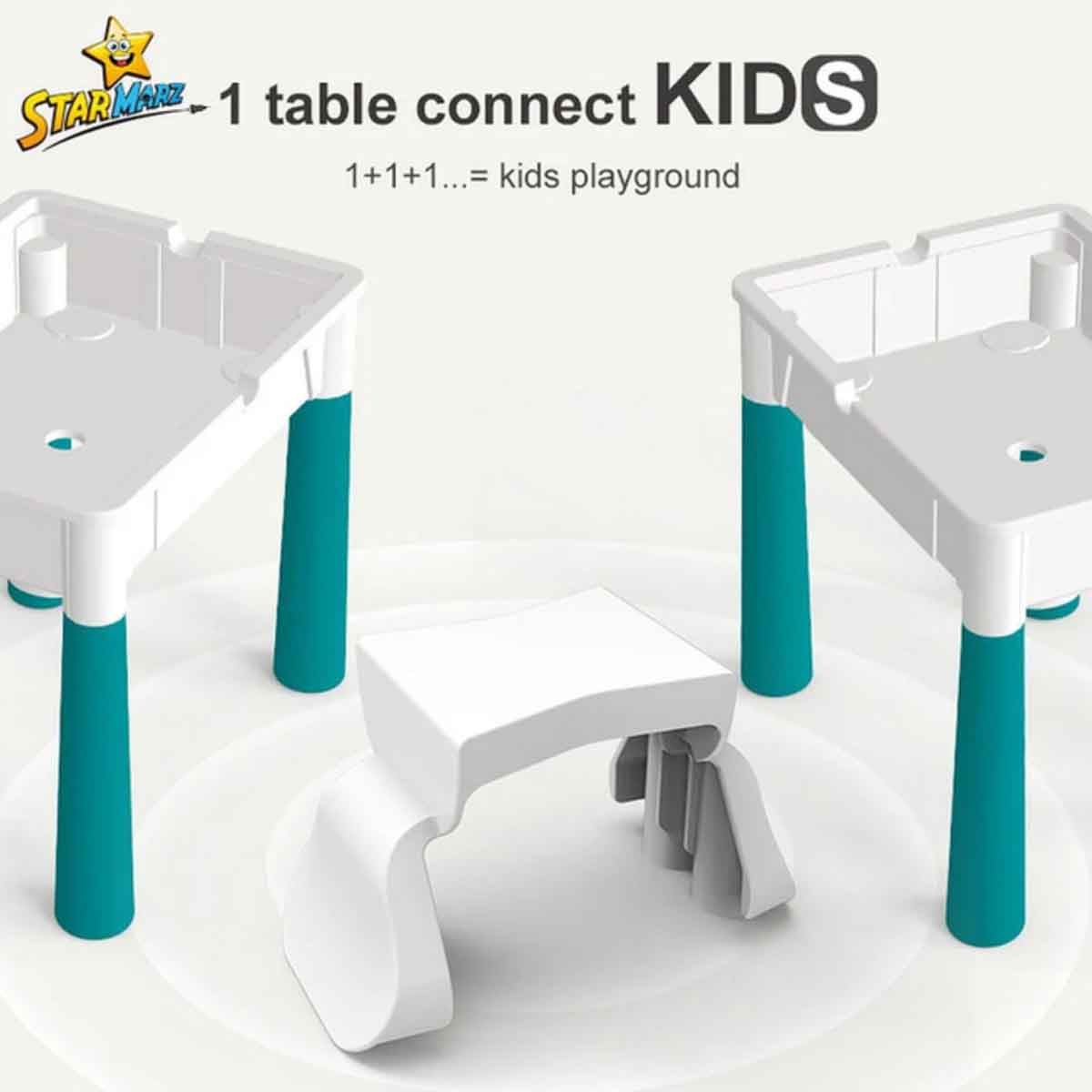 Kikibebe 178-Piece Building Block Table Unisex, 3-4 Years